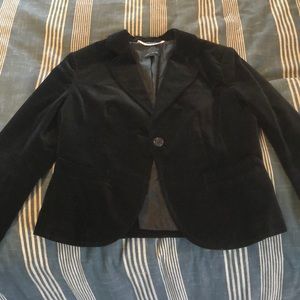Velvet fitted blazer